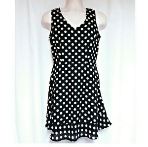 Dresses - Black Dress with Cream Polka-Dots Size S Dresses - Black Dress with Cream Polka-Dots Size S